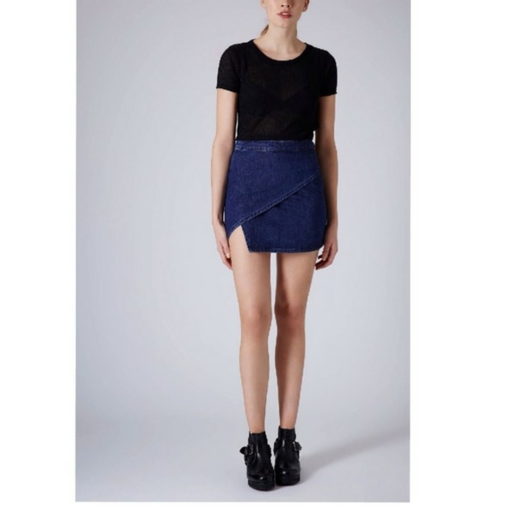 Topshop Not Denim Wrap Skirt
